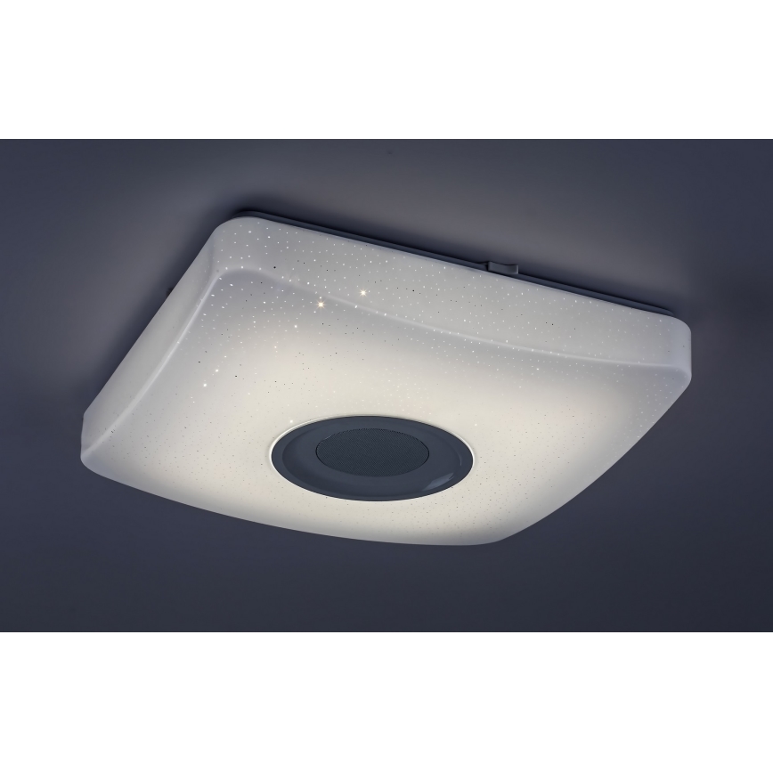 Rabalux - Plafonieră LED RGB dimabilă cu difuzor, LED/18W/230V 3000-6000K Bluetooth + telecomandă 36,5x36,5 cm
