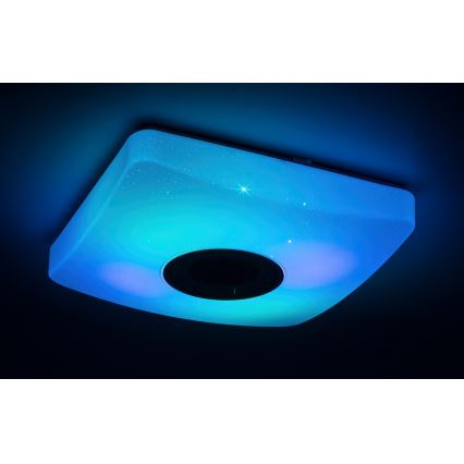 Rabalux - Plafonieră LED RGB dimabilă cu difuzor, LED/18W/230V 3000-6000K Bluetooth + telecomandă 36,5x36,5 cm