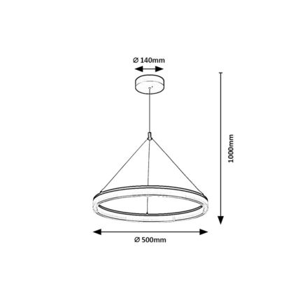 Rabalux - Lustra LED reglabilă suspendată pe cablu LED/24W/230V 3000-6500K + telecomandă