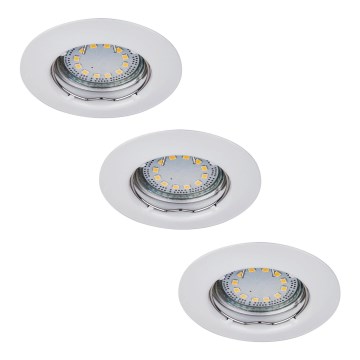 Rabalux - Set de 3 spoturi LED încastrate, 1x GU10/3W/230V, IP40