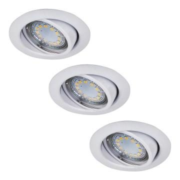 Rabalux - Set de 3 spoturi LED încastrate 1xGU10/3W/230V IP40