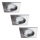 Rabalux - Set de 3 spoturi LED încastrate pentru baie, 1xGU10/3W/230V, IP44