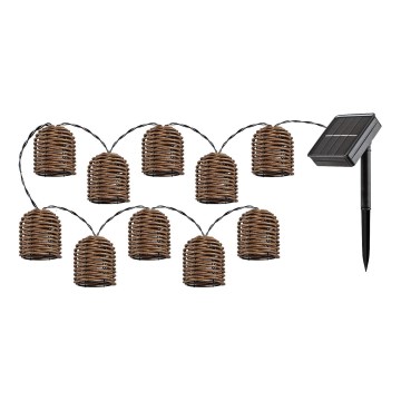 Rabalux - Șir luminos solar cu LED 10xLED/0,6W/1,2V, 5 m, IP44, 600 mAh