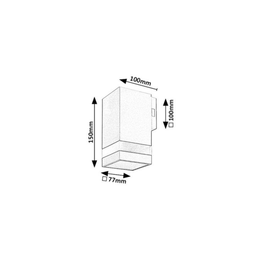 Rabalux - Aplica de perete LED pentru exterior, 9W, 230V, IP65, antracit