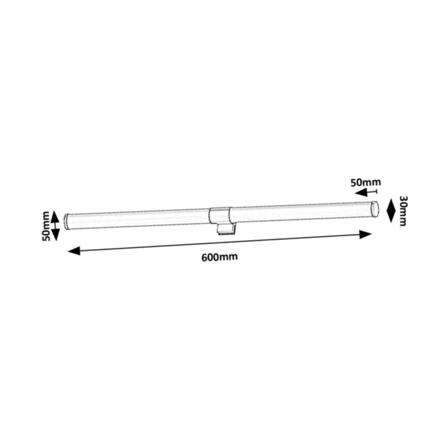 Rabalux - Aplica LED pentru oglindă de baie, 8W, 230V, IP44, 60 cm