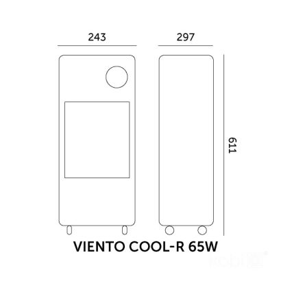 Răcitor de aer portabil VIENTO COOL-R 65W/230V negru + telecomandă