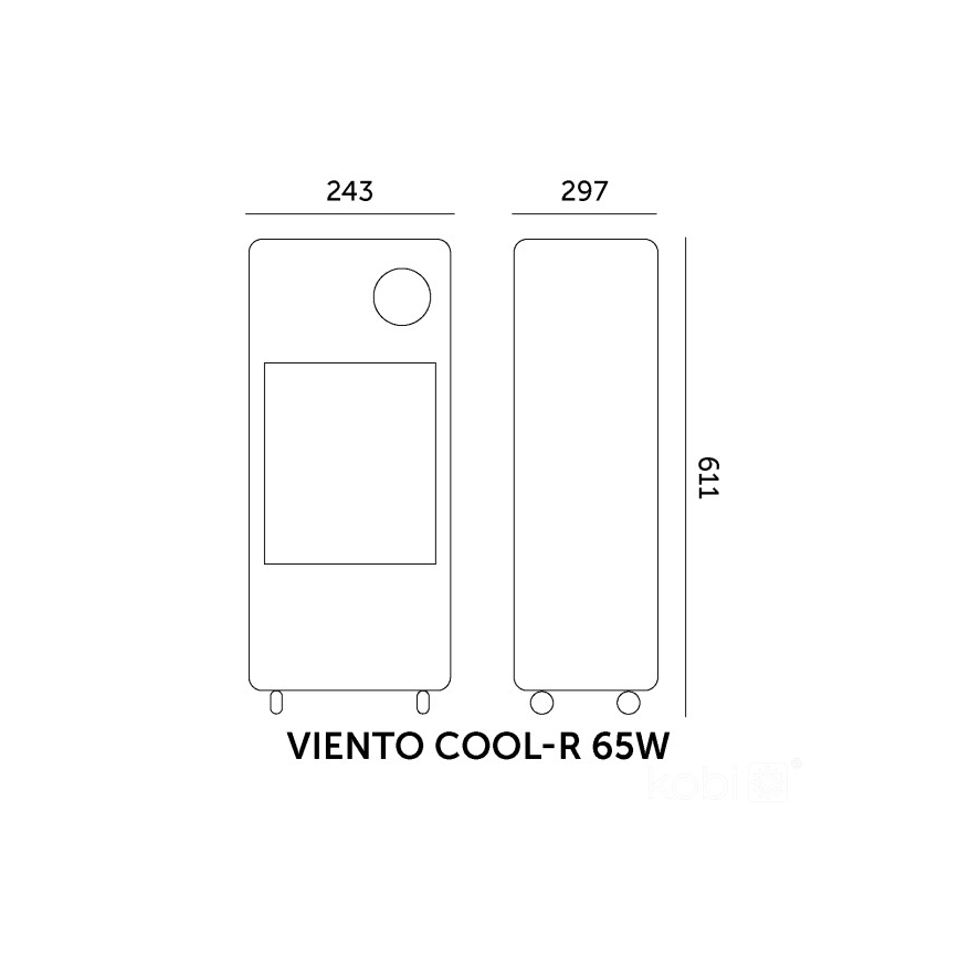 Răcitor de aer portabil VIENTO COOL-R 65W/230V negru + telecomandă