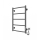 Radiator baie tip scară CLASSIC 65W/230V 66x42 cm inox/antracit, racord pe partea dreaptă