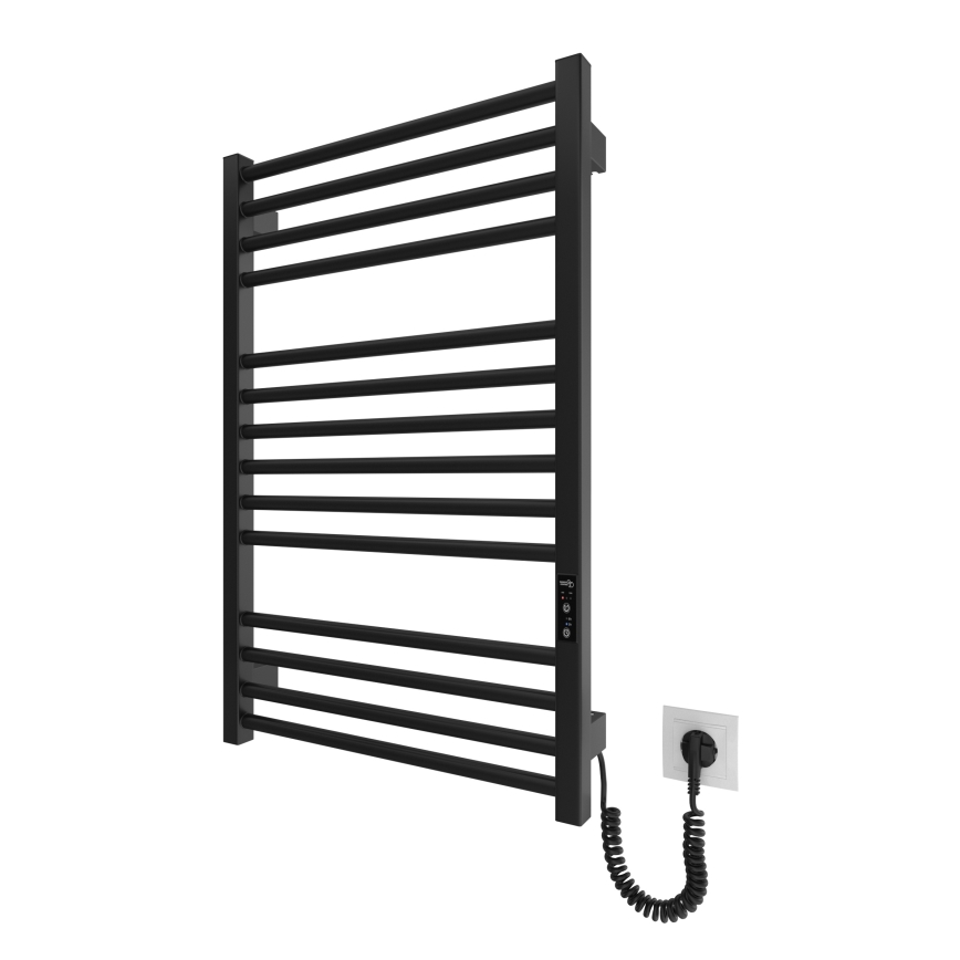 Radiator baie tip scară HF DERBY, 170 W, 230 V, 77 x 53 cm, negru, IP44
