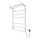 Radiator baie tip scară HOME, 95W/230V, 77x53 cm, inox/alb, racordare pe dreapta