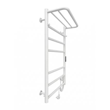 Radiator baie tip scară HOME, 95W/230V, 77x53 cm, inox/alb, racordare pe dreapta
