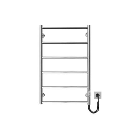 Radiator de baie tip scară CLASSIC 110W/230V 80x53 cm inox/crom lucios, racordare pe partea dreaptă