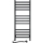 Radiator de baie tip scară cu termostat AVANGARD, 227 W, 120 x 48 cm, negru, montaj pe partea stângă