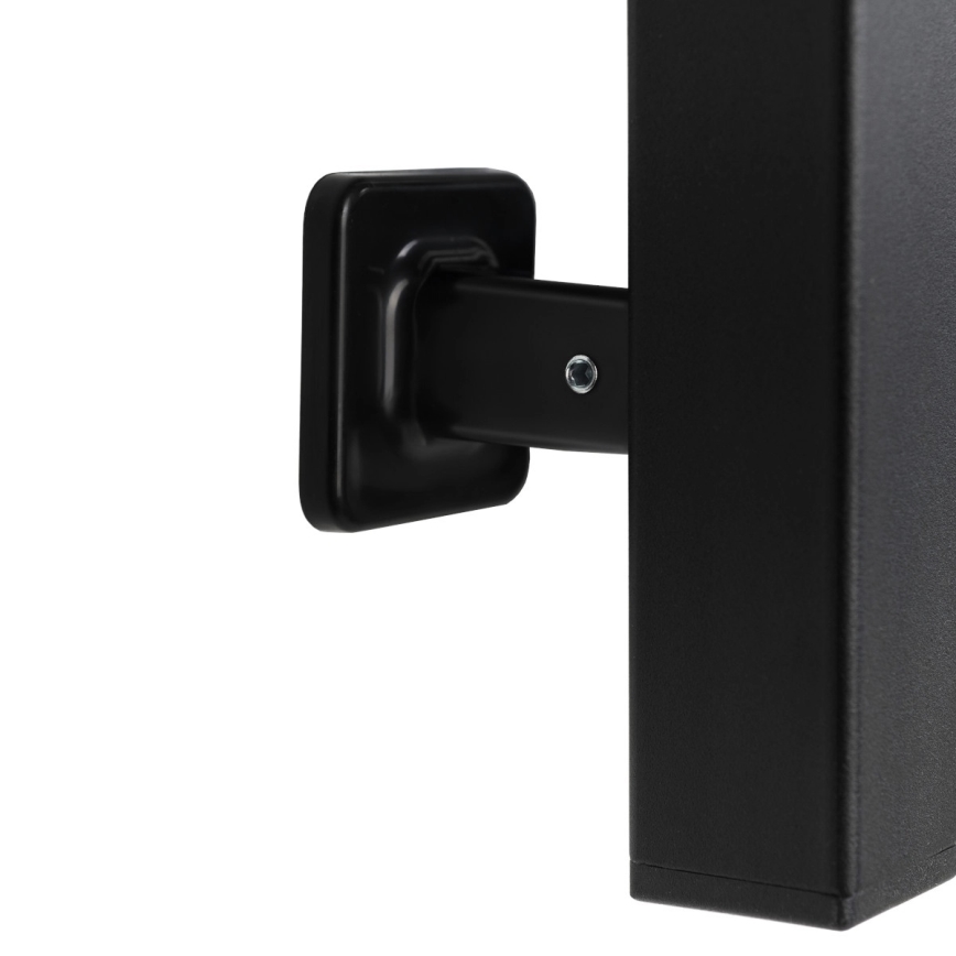 Radiator de baie tip scară cu termostat AVANGARD 316W/230V 50,6 cm IP44 negru, montare pe stânga, cu design dreptunghiular