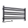 Radiator de baie tip scară cu termostat AVANGARD 316W/230V 50,6 cm IP44 negru, montare pe stânga, cu design dreptunghiular