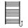 Radiator de baie tip scară HF DERBY, 170 W/230 V, 77 x 53 cm, negru, cu racordare pe partea dreaptă