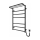 Radiator de baie tip scară HOME, 95 W/230 V, 77 x 53 cm, inox/negru, racordare pe partea dreaptă
