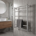 Radiator de baie tip scară INOX CLASSIC, 122W/230V, 57x53 cm, inox/crom lucios