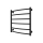 Radiator de baie tip scară INOX CLASSIC 122W/230V 57x53 cm inox/negru