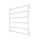 Radiator de baie tip scară INOX FLAT 122W/230V 57x43 cm inox/alb