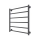 Radiator de baie tip scară INOX FLAT 122W/230V 57x43 cm inox/antracit