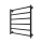 Radiator de baie tip scară INOX FLAT 122W/230V 57x43 cm inox/negru