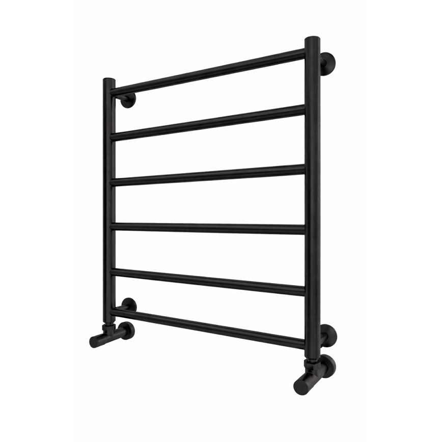 Radiator de baie tip scară INOX FLAT 122W/230V 57x43 cm inox/negru