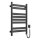 Radiator de baie tip scară LARGO cu termostat, 432 W/230 V, 80,6 cm, IP44, negru, montaj pe partea dreaptă, profil pătrat