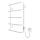 Radiator de baie tip scară LUX 65W/230V 66x42 cm inox/alb, montare pe partea dreaptă