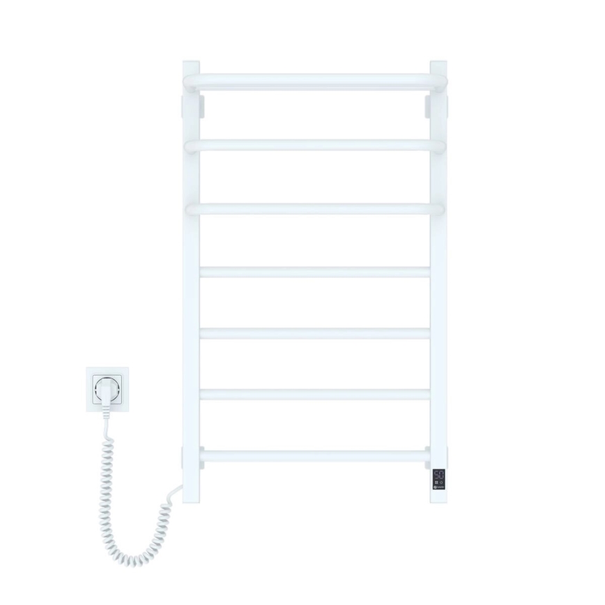 Radiator electric de baie cu termostat FORTIS 350W/230V 80,6 cm IP44 alb stânga