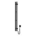 Radiator electric pentru prosoape cu termostat SILOUETTE, 70 W, 120 x 9 cm, negru, versiune dreaptă
