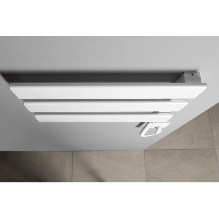 Radiator electric portpropsop Aqualine ELVIS 50W/230V 34,2 cm alb stâng