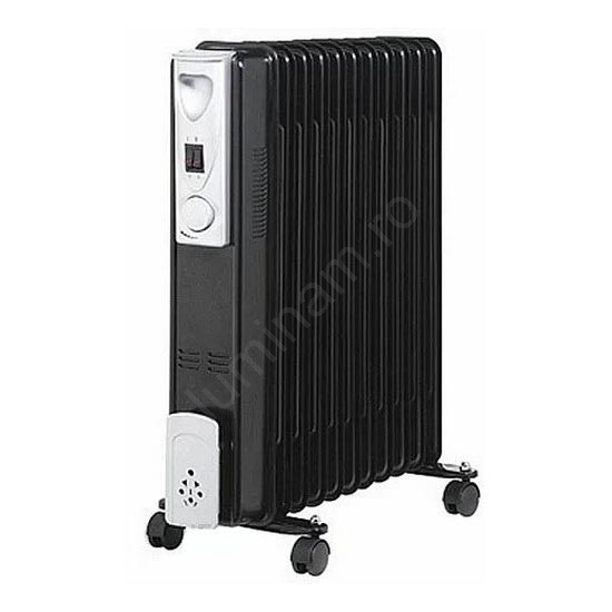 Radiator pe ulei cu 11 elemenți 1000/1500/2500W/230V negru | Luminam