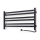 Radiator pentru baie tip scară cu termostat AVANGARD, 316W/230V, 50,6 cm, IP44, negru, montaj pe partea dreaptă, profil dreptunghiular