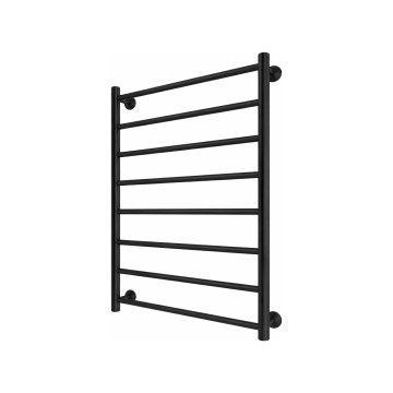 Radiator pentru baie tip scară INOX FLAT, 163 W/230 V, 77 x 53 cm, inox/negru