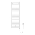 Radiator portprosop electric pentru baie Aqualine DIRECT-E 400W/230V 132 cm alb drept