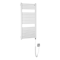 Radiator portprosop electric pentru baie Aqualine TONDI-E 300W/230V 97 cm alb drept