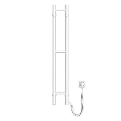 Radiator portprosop electric SILOUETTE 187W/230V 101,1 cm IP44 alb dreapta rotund