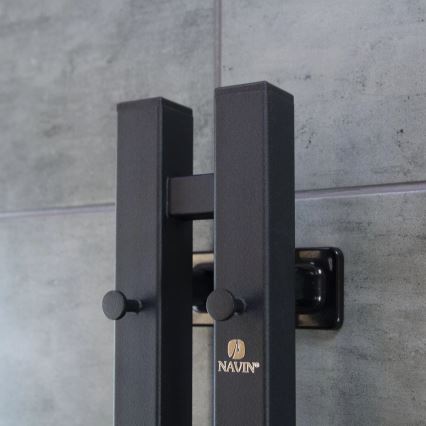 Radiator portprosop electric SILOUETTE 187W/230V 120,6cm IP44 negru dreapta