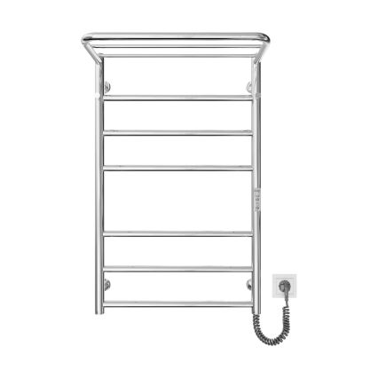Radiator scăriță pentru baie HOME, 95 W / 230 V, 77 x 53 cm, inox/crom, montare pe partea dreaptă