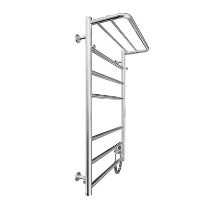 Radiator scăriță pentru baie HOME, 95 W / 230 V, 77 x 53 cm, inox/crom, montare pe partea dreaptă