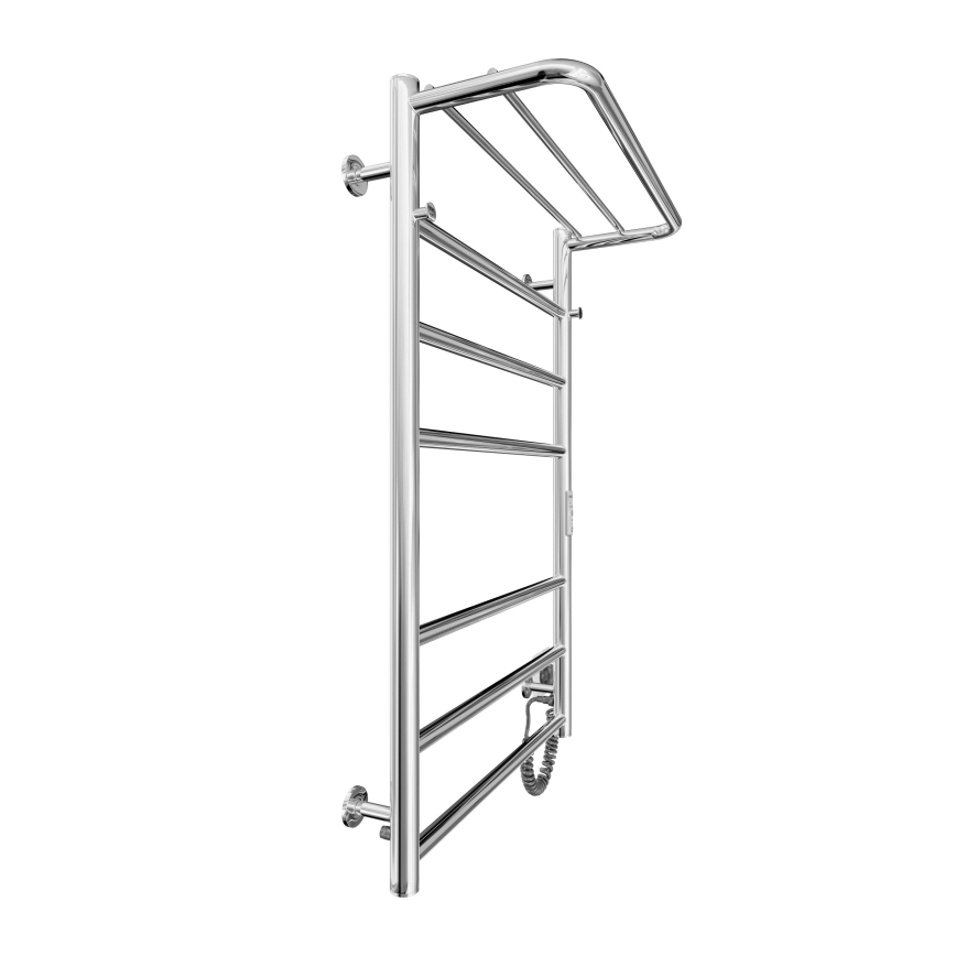 Radiator scăriță pentru baie HOME, 95 W / 230 V, 77 x 53 cm, inox/crom, montare pe partea dreaptă