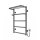 Radiator tip scară HOTEL pentru baie, 75W/230V, 66x42 cm, inox/antracit, dreapta