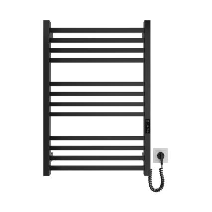 Radiator tip scară pentru baie HF LONDON, 165 W, 230 V, 77 x 53 cm, negru, racord pe partea dreaptă