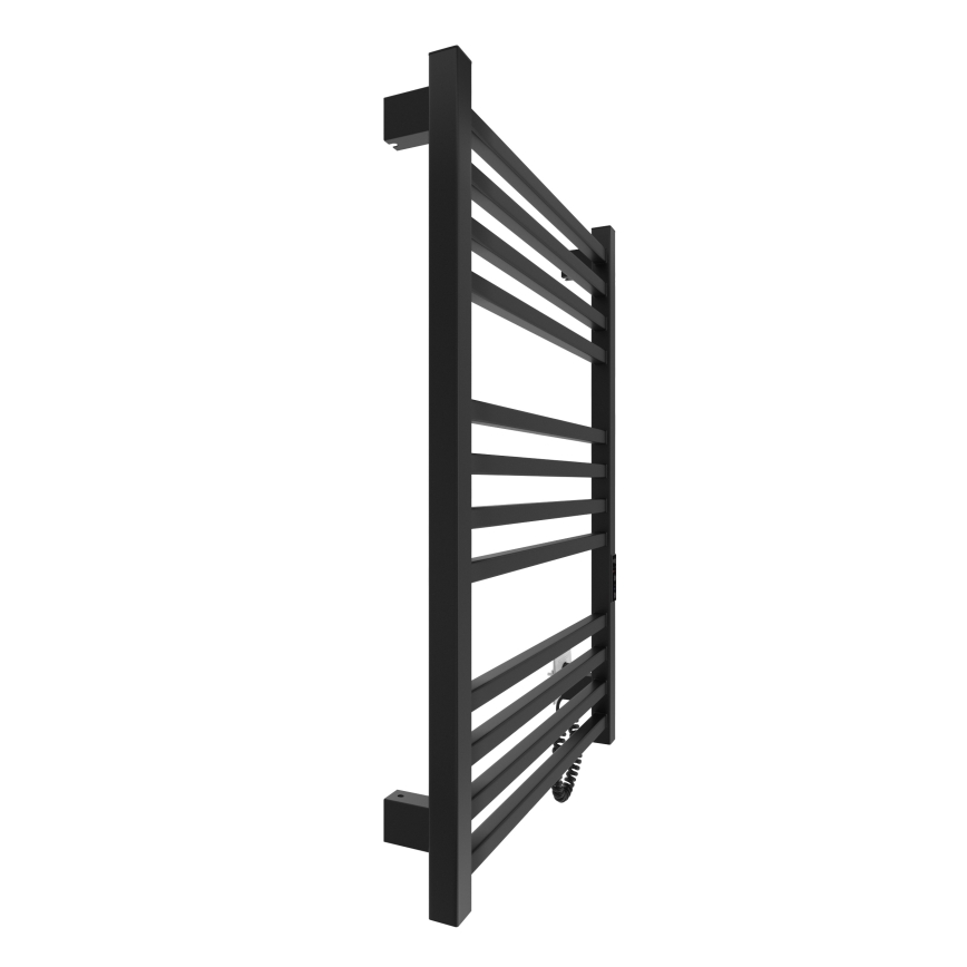 Radiator tip scară pentru baie HF LONDON, 165 W, 230 V, 77 x 53 cm, negru, racord pe partea dreaptă