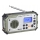 Radio de camping cu manivelă, panou solar și lanternă LED cu funcție de powerbank 5V/3xAAA/2000 mAh IPX4 verde