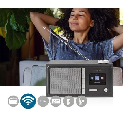 Radio internet multifuncțional 18W/230V FM Wi-Fi Bluetooth USB+ telecomandă