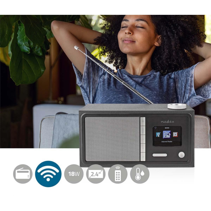 Radio internet multifuncțional 18W/230V FM Wi-Fi Bluetooth USB+ telecomandă