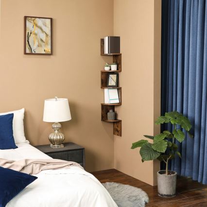 Raft colțar de perete SNAKE, maro