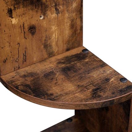 Raft colțar de perete SNAKE, maro